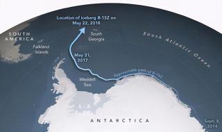 最大冰山从南极脱离 世界上最大的冰山源地